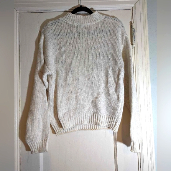 Vintage cable knit floral sweater - Picture 3 of 3